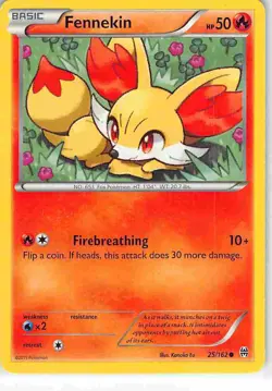 Fennekin 25/162 Common BREAKthrough Pokemon LP - Image 1