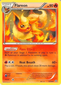 Flareon 13/98 Uncommon Ancient Origins Pokemon LP sui - Image 1