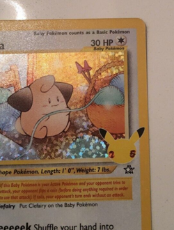 Cleffa 20/111 - Holo Rare - Celebrations: Classic Collection Pokemon Card x1 NM - Image 4