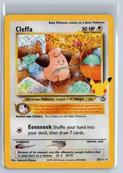 pokemon celebrations cleffa holo foil 20/111 - Image 1