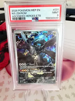 Pokemon ME: Ascended Hero's N's Zekrom Black Star Promo PSA 9 - Image 1