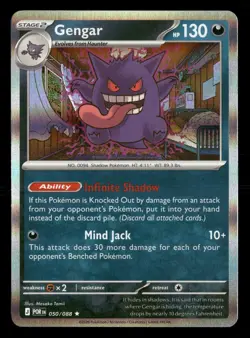 Gengar 050/088 Rare Perfect Order Pokemon Holo Lightly Played - Image 1