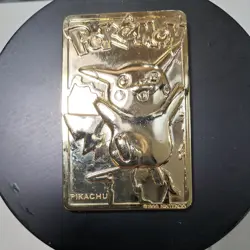 Gold Plated Pikachu Pokemon Card - Burger King Collectible - 1999 Nintendo - Image 1
