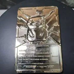 Gold Plated Pikachu Pokemon Card - Burger King Collectible - 1999 Nintendo - Image 2