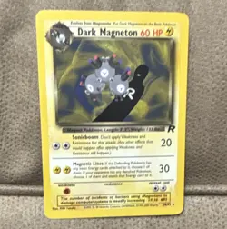 Pokemon TCG WOTC Team Rocket Dark Magneton Unlimited Rare Regular English 60 HP - Image 1