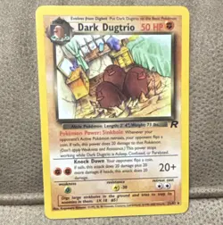 Pokemon TCG WOTC Team Rocket Dark Dugtrio 23/82 Rare Regular English 50 HP - Image 1