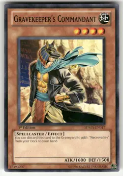 Gravekeeper's Commandant SDMA-EN017 1st Edition Structure Deck: Marik Yu-Gi-Oh - Image 1