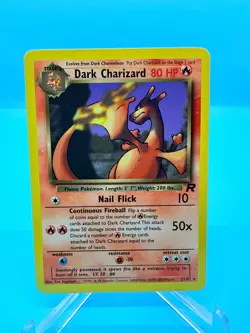 Pokemon WOTC 1999 Team Rocket Dark Charizard Rare Vintage Pokemon Card NM #21 - Image 1