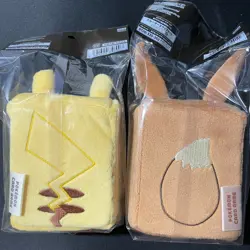 Pokemon Card Game Scarlet & Violet Plush Deck Case Pikachu & Eevee Set New - Image 2