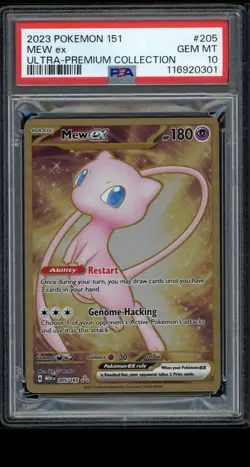 2023 PSA 10 Pokemon SVP EN Mew ex 205/165 151 Ultra Premium Coll Metal Card - Image 1