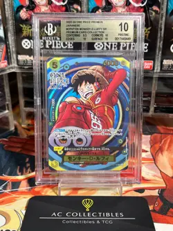 BGS 10 Monkey D. Luffy SR Premium Card Collection One Piece Day 2024 OP07-109 - Image 1