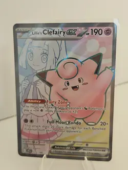 Pokemon TCG Lillie's Clefairy ex 173/159 Journey Together SV09 Full Art - NM - Image 1