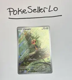 Pokemon TCG Chespin 087/086 Chaos Rising Full Art Holo Rare 70 HP English 2026 - Image 1