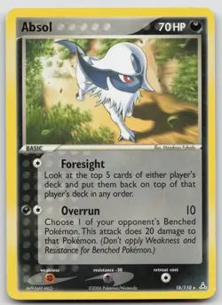 Absol 18/110 Holon Phantoms Pokemon MP Rare - Image 1