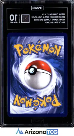 Pokemon 2025 Mega Charizard X ex 023 Black Star Promo Phantasmal Flames TAG 10 - Image 2