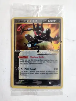 Pokemon 25Th Anniversary Greninja Gold Star HOLO Promo #SWSH144 - Sealed - Image 1