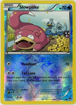 Slowpoke 19/122 - Breakpoint Reverse Holo Pokemon TCG - Image 1