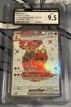 2024 Pokemon Magcargo ex 191 / 167 Ultra Rare CGC 9.5 - Image 1