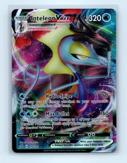 Pokemon tcg SWSH02: Rebel Clash Inteleon VMAX Near Mint or Better - Image 1