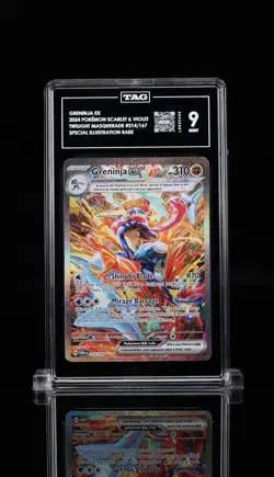 POKEMON GRENINJA EX 2024 SCARLET & VIOLET #214/167 TWILIGHT MASQUERADE TAG 9 - Image 1