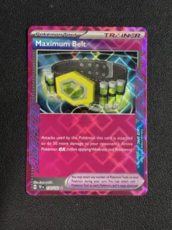 Maximum Belt 154/162 Holo Ace Spec Rare Temporal Forces Pokemon Card 2024 NM - Image 1