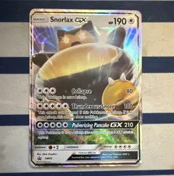 LP Pokemon TCG Snorlax GX SM05 Sm 2016 ENG Promo Holo Basic HP190 - Image 1