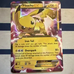 LP Pokemon TCG Pikachu EX XY84 XY 2015 ENG Promo Holo - Image 1