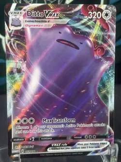 Pokemon Ditto Vmax Shining Fates #051/072 Ultra Rare Full Art Holo Near Mint - Image 1