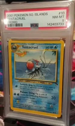 2001 Pokemon Southern Islands Promo Tentacruel #10 PSA 8 - Image 1