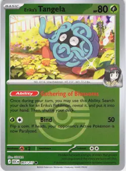 Erika's Tangela Ascended Heroes 007/217 Poke Ball Reverse Holo Pokemon TCG NM - Image 1