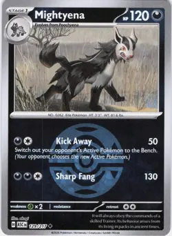 Mightyena Ascended Heroes 129/217 Dusk Ball Reverse Holo Pokemon TCG NM - Image 1
