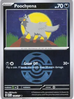 Poochyena Ascended Heroes 128/217 Dusk Ball Reverse Holo Pokemon TCG NM - Image 1