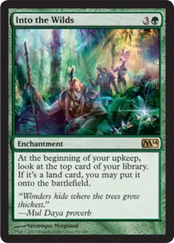Into the Wilds - Foil Magic mtg Moderate Play, English Magic 2014 (M14) x1 - Image 1
