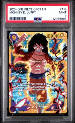 2024 ONE PIECE OP09-EMPERORS IN THE NEW WORLD #119 MONKEY D. LUFFY PSA 9 - Image 1