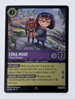Disney Lorcana Wilds Unknown Edna Mode 54/204 Rare Foil - Image 1
