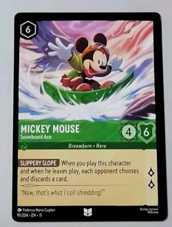 Disney Lorcana TCG - Winterspell: Mickey Mouse (091/204) - Uncommon - Near Mint - Image 1