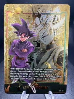 Goku Black Gold Energy Marker E01-07 Dragon Ball Super Fusion World LP Card - Image 1