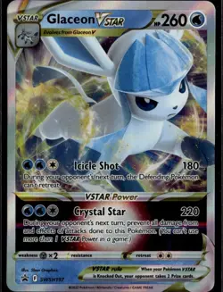 Glaceon VSTAR Promo SWSH: Sword & Shield Promo Cards SWSH197 Water Holo Pokemon - Image 1