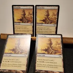 MTG English Magic Cards LP/NM 4x ANCIENT DEN x4 Mirrodin - Artifact Land - Image 1