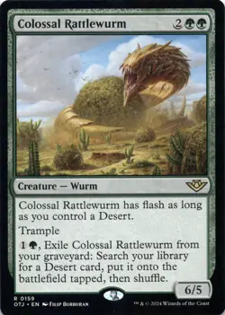 Colossal Rattlewurm Outlaws of Thunder Junction Magic MTG NM - Image 1
