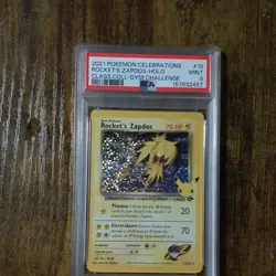 Pokemon TCG Celebrations Classic Collection Rocket's Zapdos Holo #15 PSA 9 - Image 1
