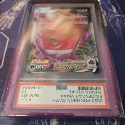 Pokemon 2021 Gengar VMAX 157/264 Full Art Fusion Strike GEM MINT PSA 10 - Image 4