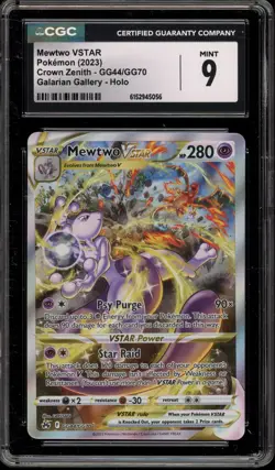 Pokemon Mewtwo VSTAR Crown Zenith Galarian Gallery Full Art #GG44 CGC 9 Mint - Image 1