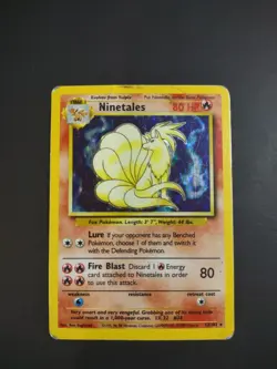 POKEMON TCG BASE UNLIMITED NINETALES 12/102 DMG - Image 2