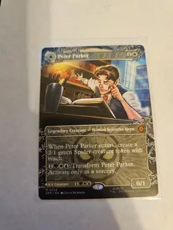 Peter Parker Borderless 0208 MTG SPM Nm/M *ON HAND* - Image 1