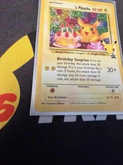 Pokemon Celebrations Birthday Pikachu Promo 25th Anniversary Holo NM/MINT - Image 3
