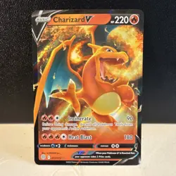 Pokemon Charizard V Ultra Rare Holo Swsh09 Brilliant Stars 017/172 2022 8 - Image 1