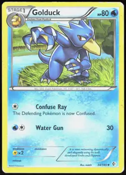 Boundaries Crossed Golduck 34/149 Uncommon Pokemon HP - Image 1