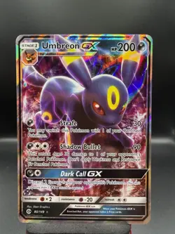 Umbreon GX 80/149 Pokemon TCG Sun & Moon Base Set Ultra Rare LP - Image 1
