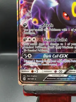 Umbreon GX 80/149 Pokemon TCG Sun & Moon Base Set Ultra Rare LP - Image 5